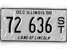 ILLINOIS 1998 license plate 