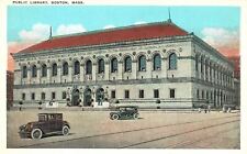 Vintage Postcard Public Library Historical Building Boston Massachusetts Tichnor picture