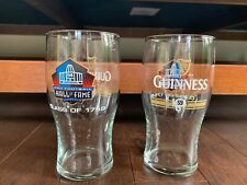 (2) Guinness NFL Football Hall Of Fame Class Of 1759 20oz Beer Glasses picture