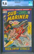 The Sub-Mariner #52 🌟 CGC 9.6 White Pages 🌟 Sunfire Marvel Comic 1972 picture