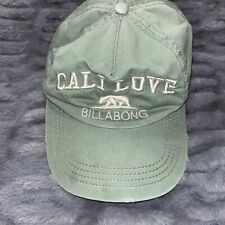 Billabong Cali Love Adjustable Hat/Cap🤍Olive Green💚Embroidered🤍Distressed picture