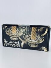2 Vintage KIG Group Universal Candle Holders Bougeoire in original box picture