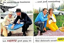 1964 Chevrolet Corvette Sting Ray & Impala HERTZ Original 2p Print Ad 8.5 x 11