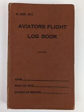 Original Antique 1940s WW2 Navy Aviators Flight Log Book Rare picture