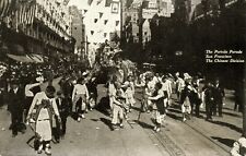 SAN FRANCISCO POSTCARD - 1909 PORTOLA PARADE - THE CHINESE DIVISION picture