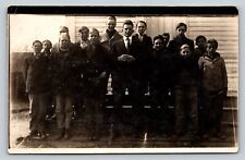Classic Image RPPC Well-Groomed Boys Stand w/ Stylish Man ANTIQUE Postcard CYKO picture