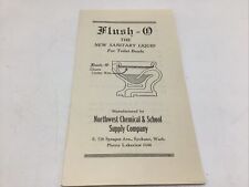 Flush-O Toilet Bowl Cleaner Brochure Vintage1930s Spokane WA Northwest Chemical  picture