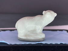 Vintage Wade Whimsie White Polar Bear Figurine Red Rose Tea England picture