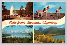 c1971 Laramie Wyoming Multiple Scenic Views VINTAGE Postcard picture