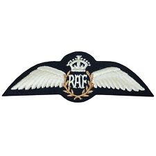 WW2 British Royal Air Force Wings - Quality RAF Pilot Padded Uniform Patch Badge picture