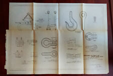 1905 Sketch Diagram of Iron Work for Snagboats Trinity and Brazos Rivers TX  picture