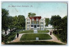 Farmington Maine Postcard Abbot School Exterior Building c1910 Vintage Antique picture