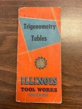 Vintage Illinois Tool Works Trigonometry Tables Booklet -  Nice - Look 👀  picture