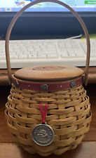 2004 Longaberger Tournament Of The Roses Basket W/protector, Liner, Lid, Tie On  picture