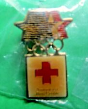 1984 L A OLYMPIC RINGS STARS IN MOTION AMERICAN RED CROSS HAT SPONSOR PIN (P369) picture