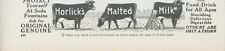 1914 Horlicks Malted Milk Woman Milking Cows Protect Yourself Vtg Print Ad CO6 picture