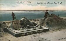 1908 Atlantic City,NJ Sand Artist New Jersey Antique Postcard 1c stamp Vintage picture