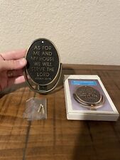 Vintage Solid Brass Door Knocker NIB 1980’s Taiwan “As For Me And My House…” picture