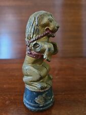 Antique AC Williams cast iron circus lion upright on tub still coin bank. 5.5 in picture