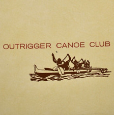 Vintage 1970s Outrigger Canoe Club Hotel Restaurant Menu Honolulu Hawaii picture