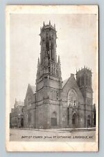 Louisville KY-Kentucky Historic Baptist Church 3rd Street c1912 Vintage Postcard picture