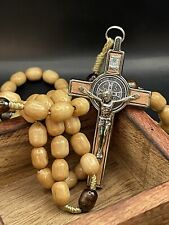 ESNOY OVERSIZED Made in Italy Rosary Blessed by Pope Francis Vatican Rome Holy picture