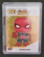 2023 UD Funko Marvel Avengers Infinity Saga - Spider-Man #73 Gold Glitter picture