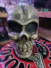 Vintage Wooden Skull 8.5 Inches picture