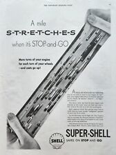 1938 Shell gas dealer Vintage Ad a mile stretches when its stop and go picture
