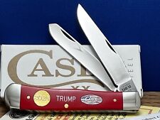 CASE XX USA TRUMP PATRIOT Inlaid 24K PLATED 2025 Shield/RED Trapper Knife New picture