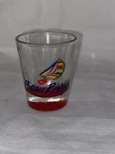 BEAU RIVAGE CASINO - Standard Shot Glass w/Sailboat Logo Red Bottom picture
