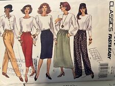 Butterick classic fast & easy pattern 3087 misses' skirt & pants size 12-14-16 picture