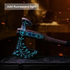 Leviathan axe with Luminescent runes Kratos hand forge ax GOW 9lb 35.8
