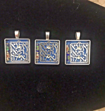 Necklace Prayer  Hebrew Jewish Pendant Clear Crystal Version Silverman Judaica picture