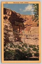 Montezuma Castle Arizona Az Linen Postcard picture