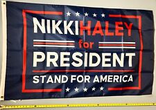Nikki Haley FLAG FREE USA SHIP 2024 Blu P Trump Republican America USA Sign 3x5' picture