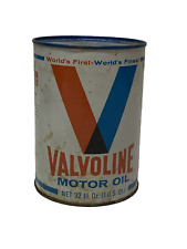 Vintage Valvoline Motor Oil Quart Can SAE 30 Full Container NOS Sealed picture