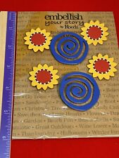 Demdaco Embellish Your Story by Roeda Magnets Blue Swirls & Sunflowers Spring picture