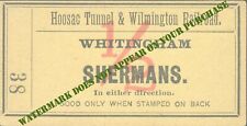 Hoosac Tunnel & Wilmington Whtingham and Shermans 1/2 fare ticket c1925 picture