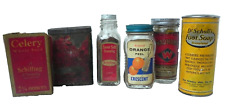 7 Vintage Advertising Spice Containers Jars Schilling picture
