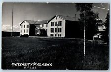Fairbanks Alaska AK Postcard RPPC Photo University Of Alaska Building 1948 picture