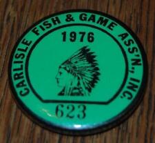 VINTAGE 1976 CARLISLE PA.  FISH & GAME CLUB  SPORTSMAN'S PIN HUNTING FISHING picture