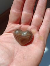 1oz Lake Superior Agate Hand Carved Heart  picture