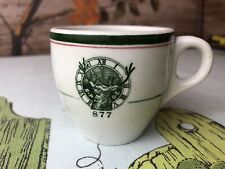VINTAGE 877 COFFEE CUP MADDOCK ENGLAND CHINA ELK B.P.O.E GREEN picture