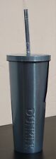Dunkin Donuts 24oz Stainless Steel Sipper With Straw - Iridescent Blue picture