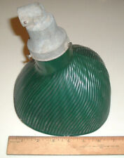 Vintage Antique mercury glass X-RAY brand lamp shade fixture green industrial picture