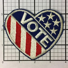 Vintage 1970's Vote Red White & Blue heart patch never sold over 40 years. picture
