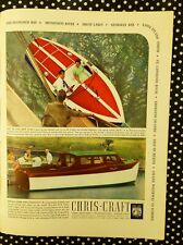 CHRIS-CRAFT BOATS RARE VINTAGE 1937 INSERT PROMO POSTER CLIPPER RUNABOUT CRUISER picture