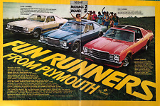Vintage 1977 Plymouth Volare Fun Runner Roadrunner original color ad A321 picture