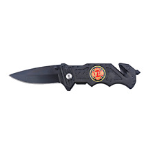 Personalized Firefighter Survival Knife w/ Fire Fighter Emblem picture